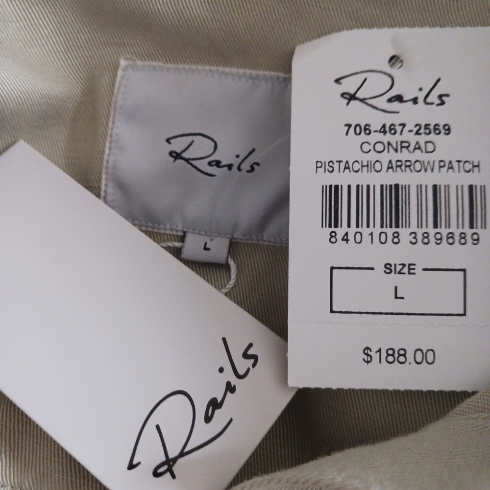 Rails Revolve Conrad Military Jacket in Pistachio Arrow Patch - Picture 15 of 16